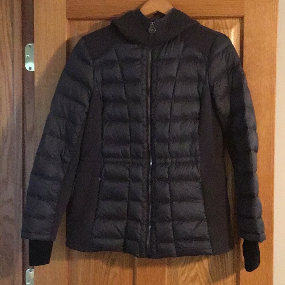Charcoal Gray Packable Michael Michael Kors Down Jacket in Size Large